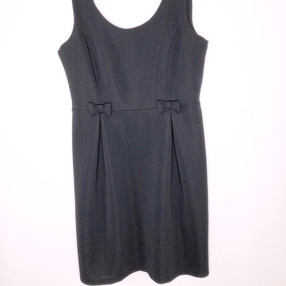 Lauren Conrad Textured Scoop Neck Pleated Dress Black 12 - Picture 3 of 12